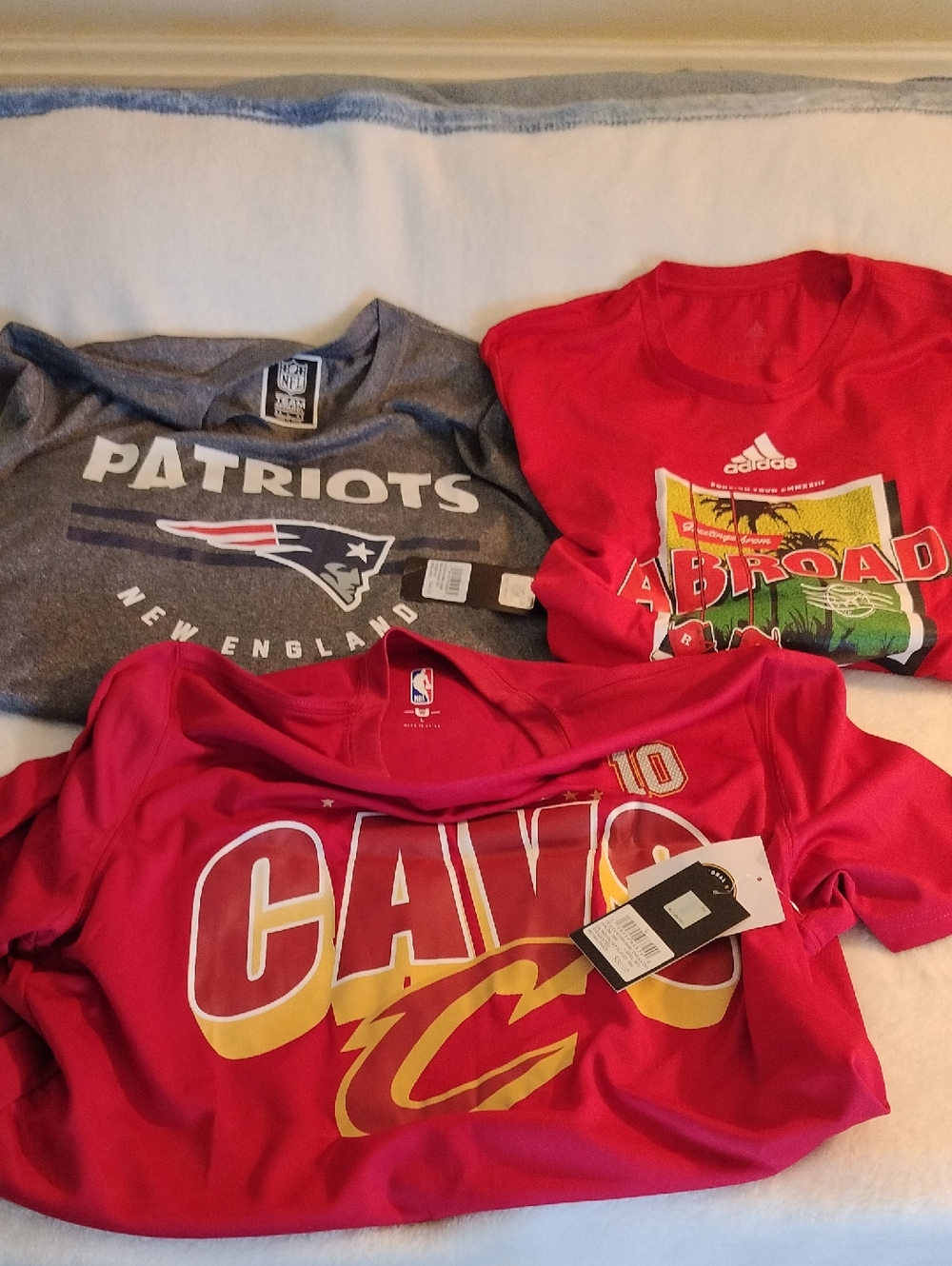 NFL Apperal New England Patriots Unk Garland Adidas Rutgers Shirt Bundle Men's L